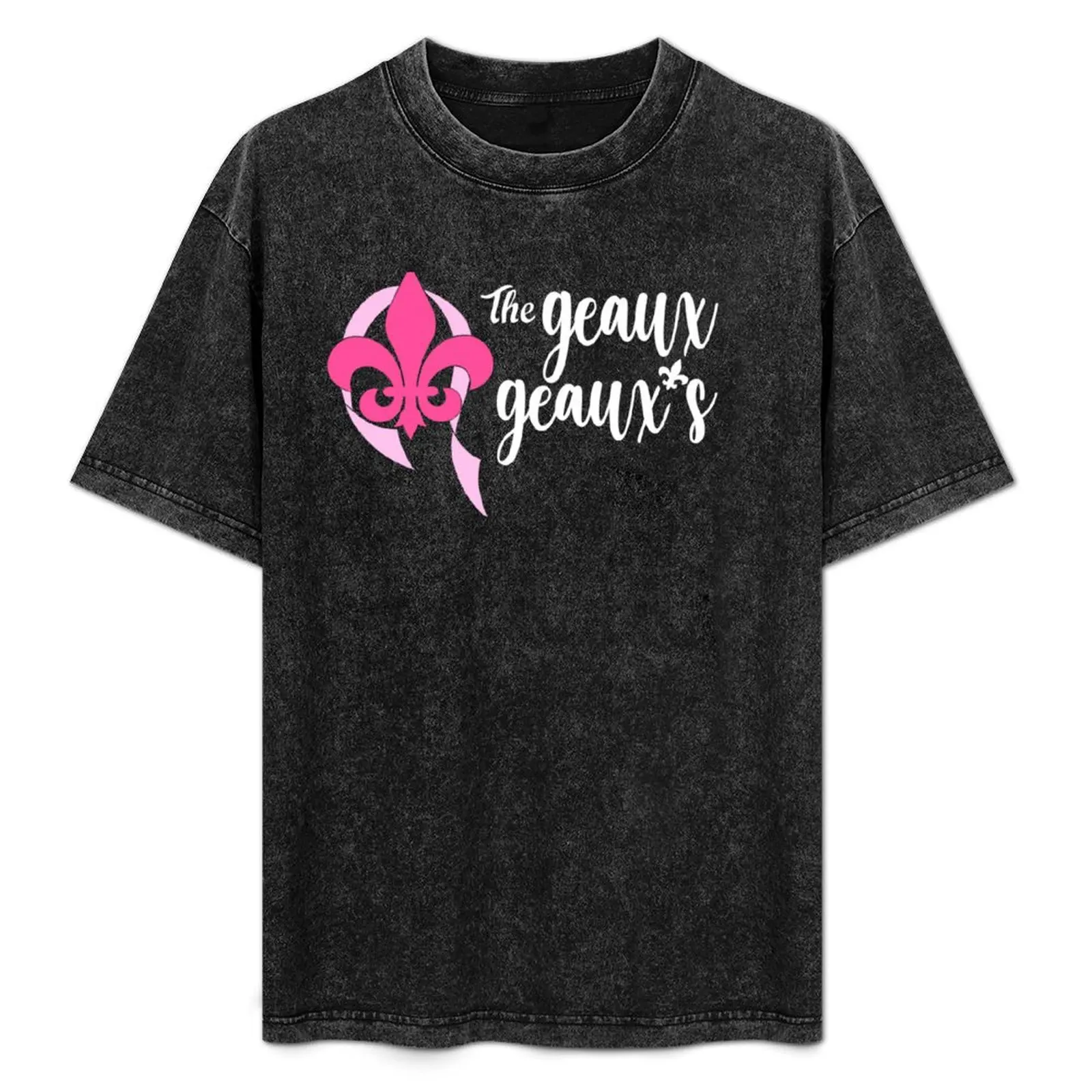 

The Geaux Geaux's (Cursive/White) T-Shirt Simple Casual Short Sleeve Tee