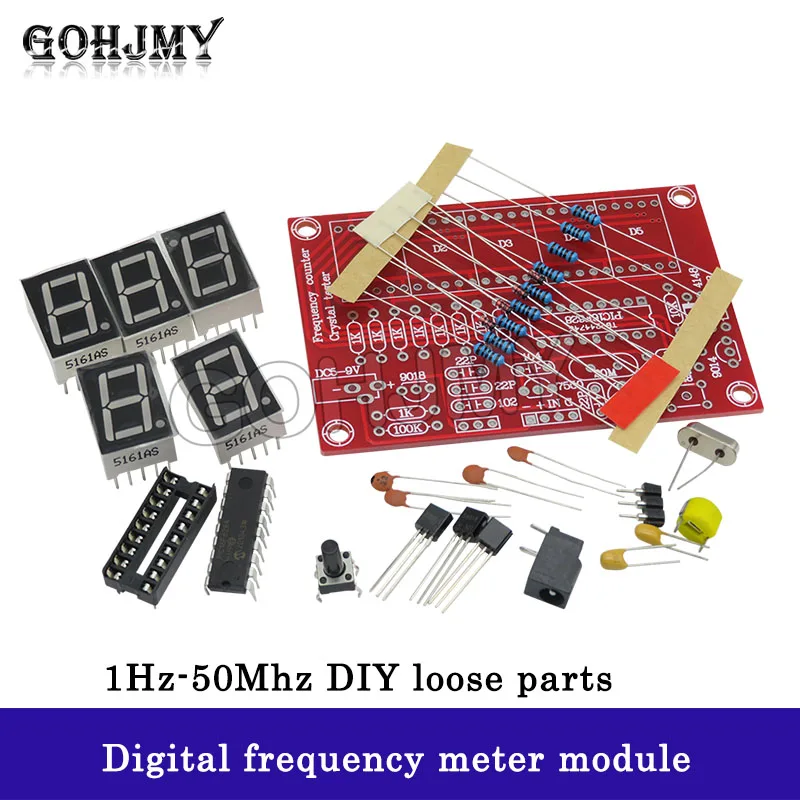 1Hz-50MHz Digital LED Crystal Oscillator Frequency Counter Tester DIY Kit 5 Digits High Precision Digital Frequency Meter Module