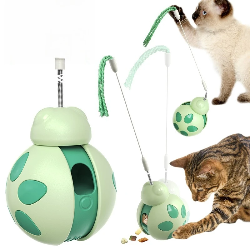 

Pet Supplies High Elasticity Cat Teaser Stick Slow Food Distribution Sliding Weight Loss Cat Toy