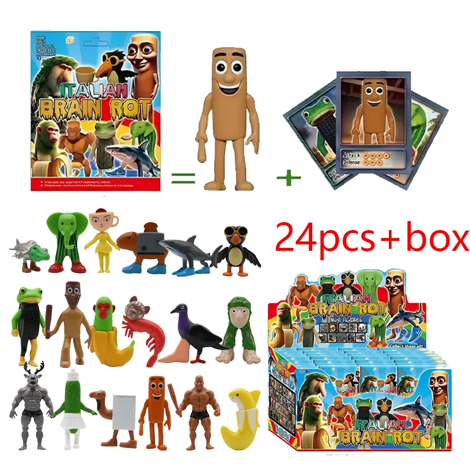 

НОВИНКА: Итальянские фигурки AI-животных Blind Box Brainrot Tung Tung Tung Sahur Tralalelo Tralala – кукла-фигурка, украшение для стола, подарок