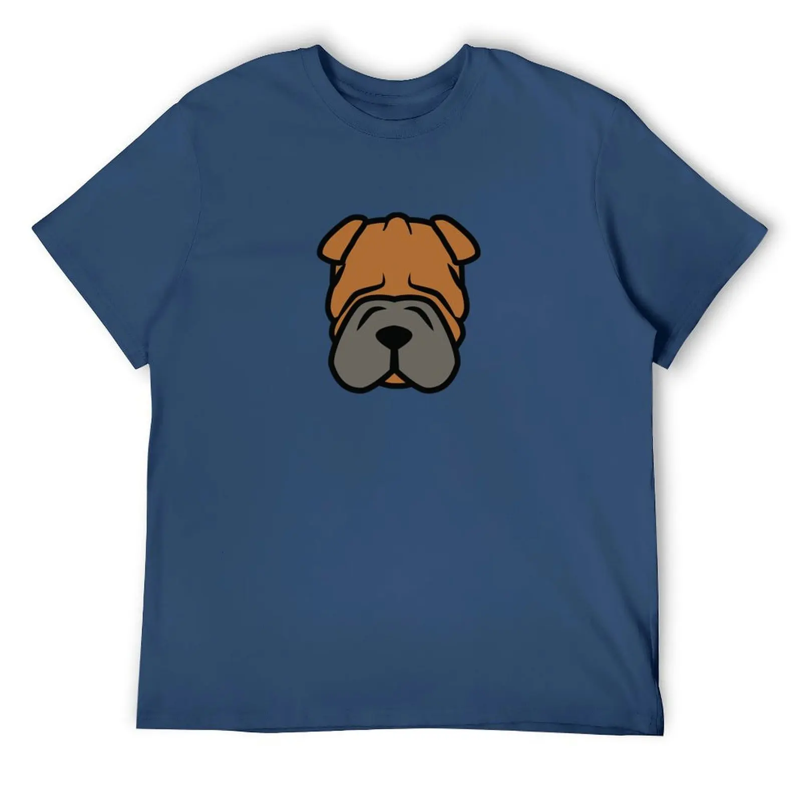 

Shar Pei face - Wrinkly mom gifts love shar-pei T-Shirt plain luxury designer Men's t shirts