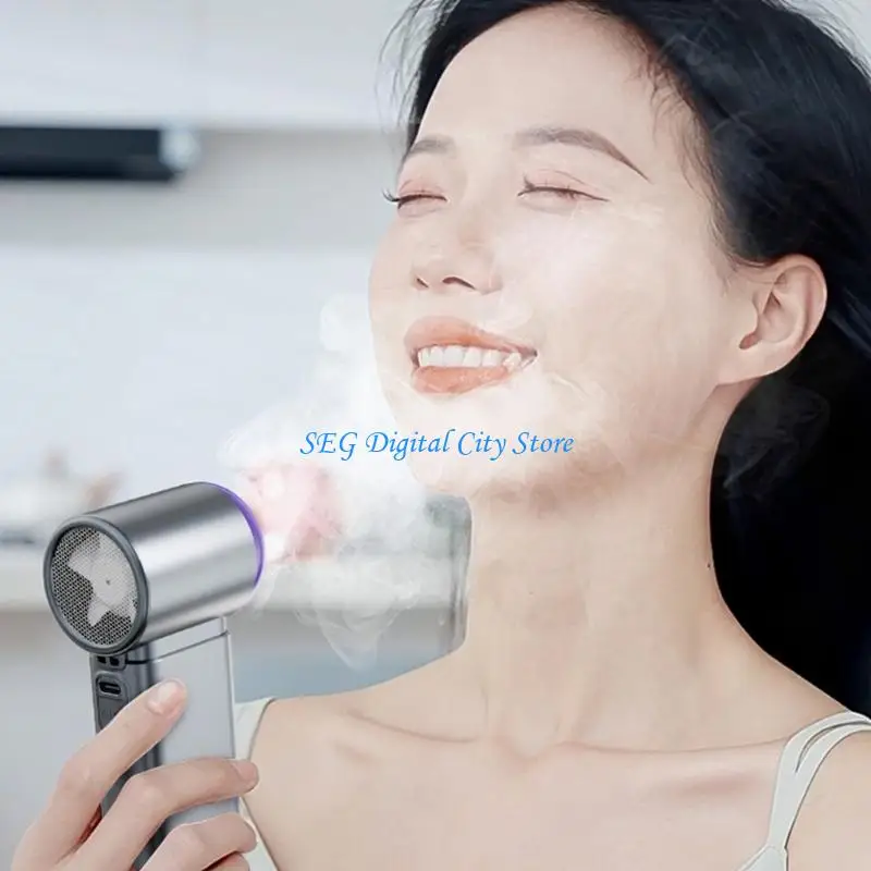 

U75B Compactly Adjustable Speed Handheld Fan With Misting Function 3500mAh USB Rechargeable Cooling Device For Travel Office