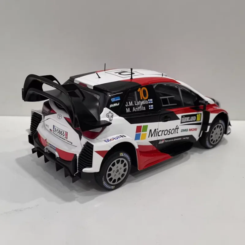 IXO 1/18 مقياس ياريس WRC # 10 سبيكة محاكاة نموذج سيارة مجموعة ثابتة زينت هدايا العيد اللعب هدية تذكارية #4