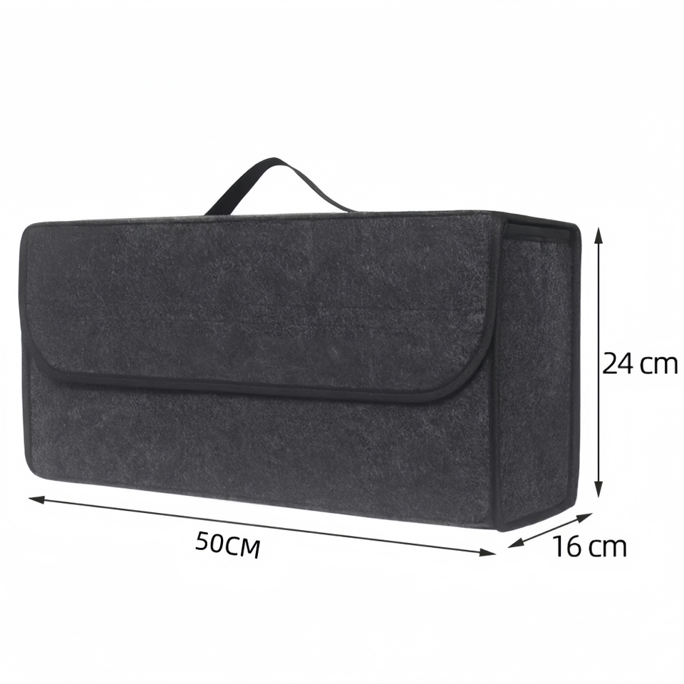 Car Storage Box, Portable, Foldable Car Trunk Organizer, Felt Cloth Storage Box, Car Interior Tidying Container, Car Organizer 