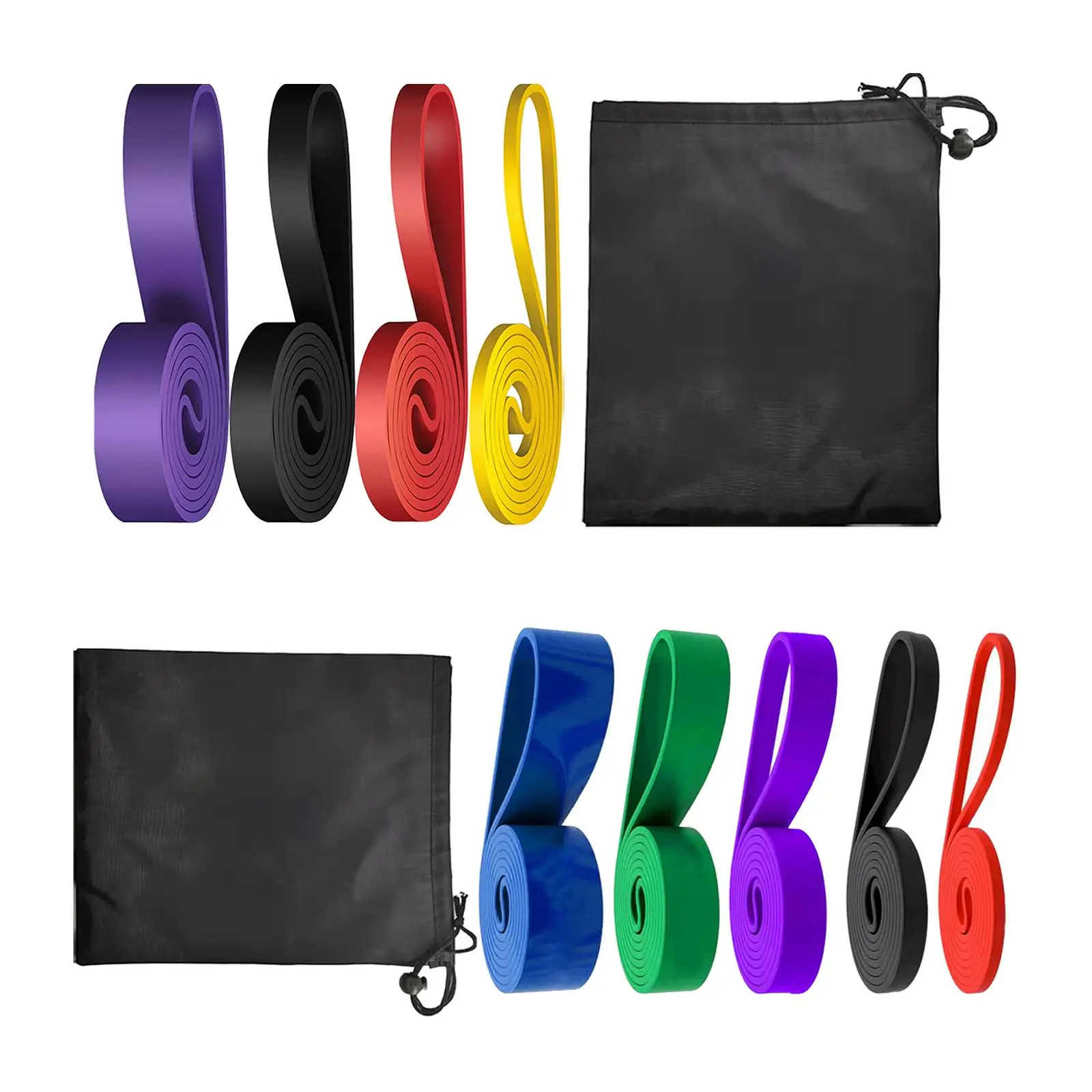 Resistance Bands for Exercise TPE Set with Storage Bag for Yoga Pilates Strength Training Body Stretching Pull Up Assistance