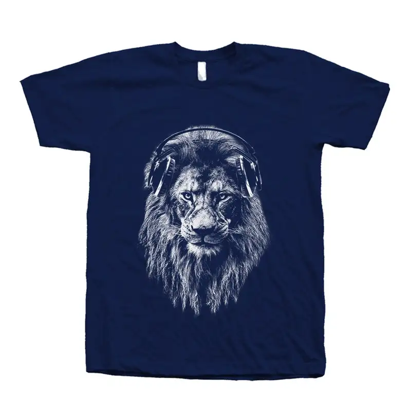 Lion T-shirt, Unisex Tshirt, Men's Graphic Tee, Screen Print Shirt, Crew Neck, Gift for Dad, Gift for Men, Black T-shirt