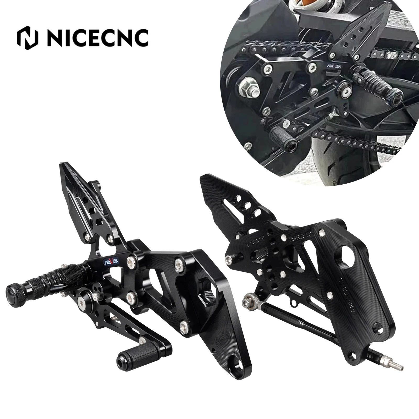 

Задняя подставка для ног для гонок на мотоциклах, подножки для KTM RC 390 2022-2023 RC390 2023 RC390 2022 390RC 390 RC 2022 2023