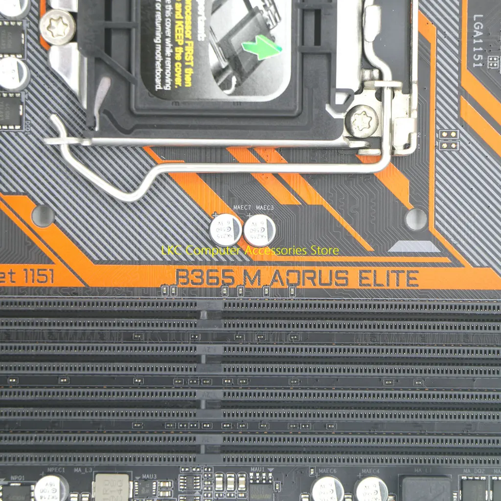 Imagem -02 - Gigabyte-placa-mãe Usada B365m Placa-mãe Aorus Elite 100 Testado Suporte Matx B365 Ddr4 Lga1151 Usb3.1 B365