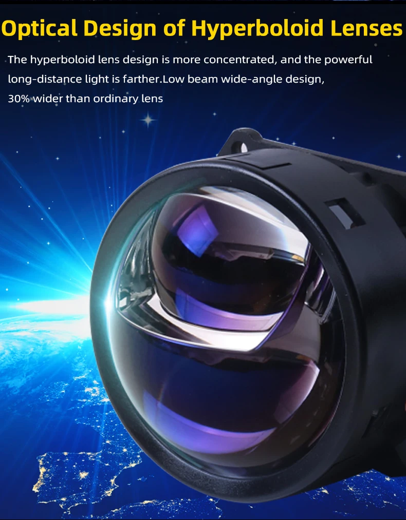 

16v 3 Inch Bi Led Projector Lens Led Headlight Projector Fog Lights 73w 24000lm Headlamp Car Driving Light Accessories