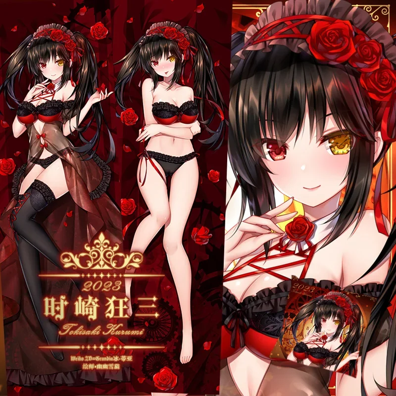 Tokisaki Kurumi Dakimakura Date A Live Hugging Pillowcase Full Body Otaku Pillow Case Cushion Cover Home Bedding Decor Gift