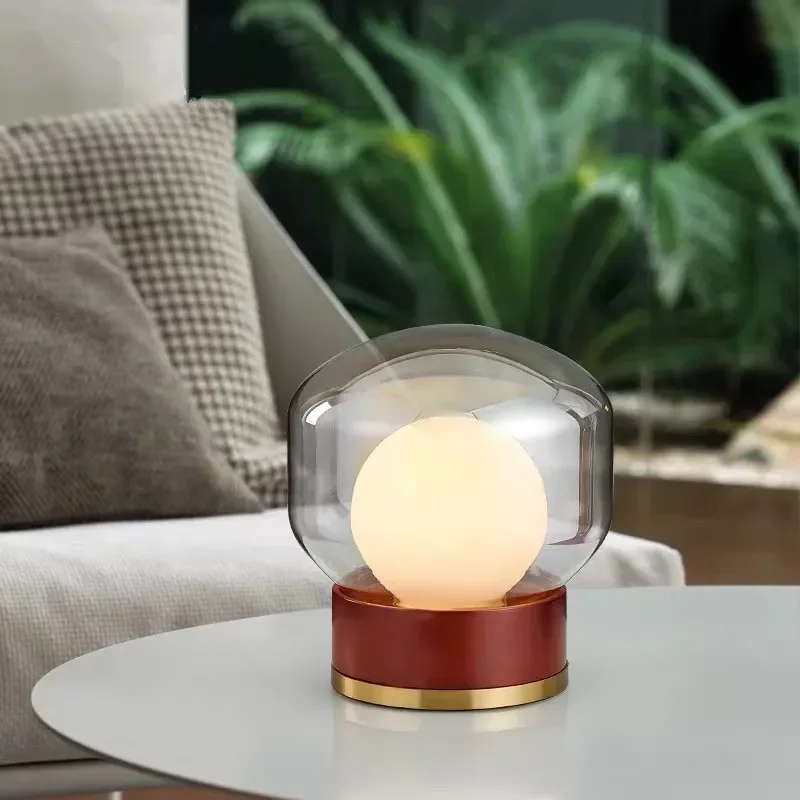 Nordic Style Glass Table Lamp Originality Fashion Study Bedroom Table Lamp Guest Room Modern Indoor Lighting Lampu Meja FYTL image 3