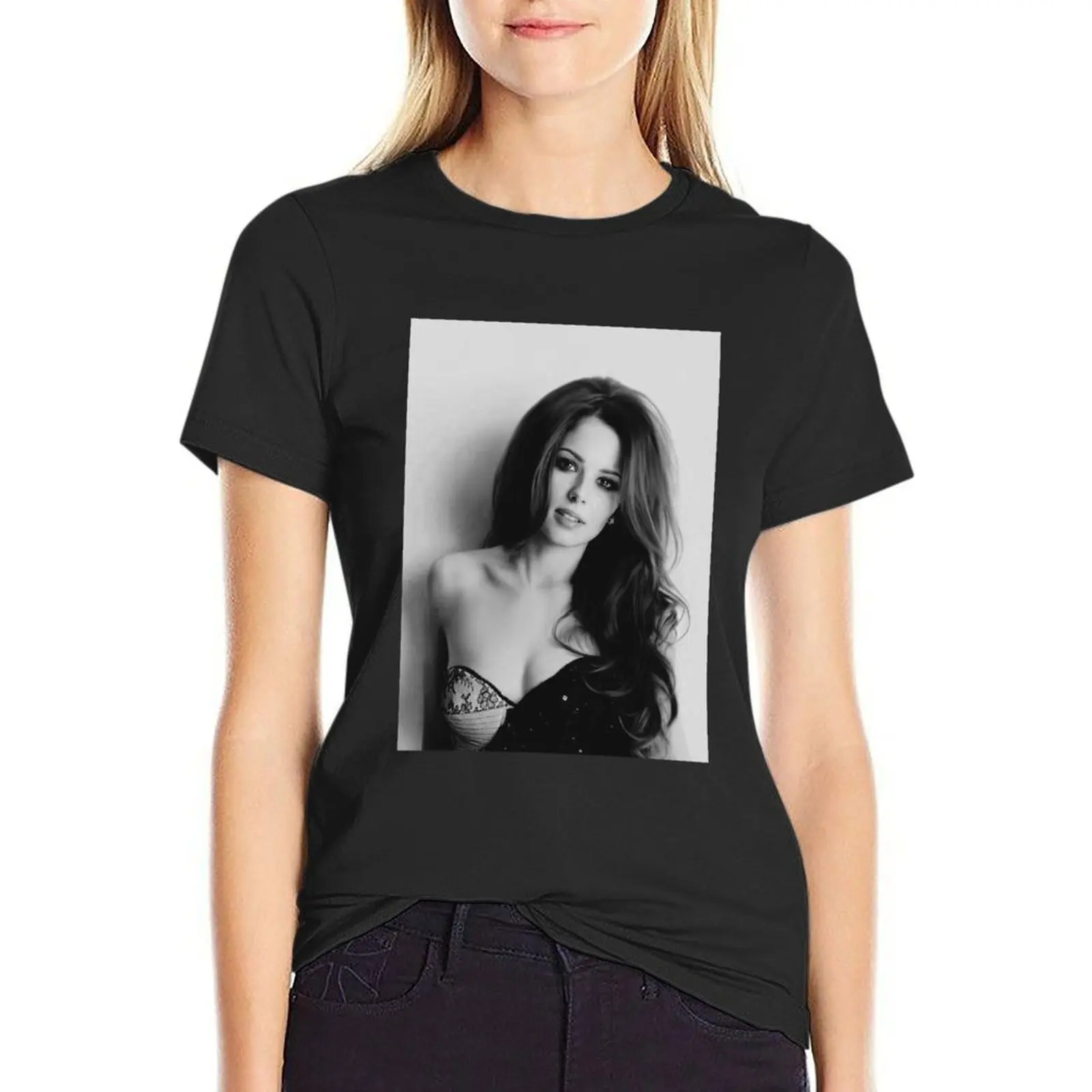 Cheryl cole T-Shirt summer top hippie clothes customizeds sports fans Women tops