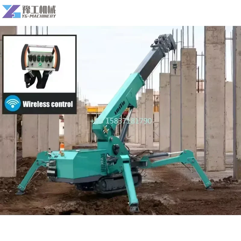 New Arrival Spider Crane Machine Customize Hydraulic Crawler Lifting Spider Crane Telescopic Outrigger Mini Mobile Spider Crane