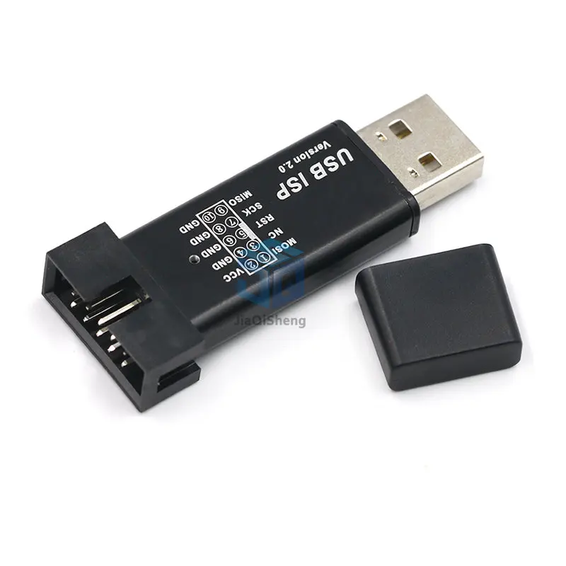 Aluminum shell USB ISP USBISP USBASP ASP Programmer for 51 ATMEL AVR WIN7 64 (Random color)