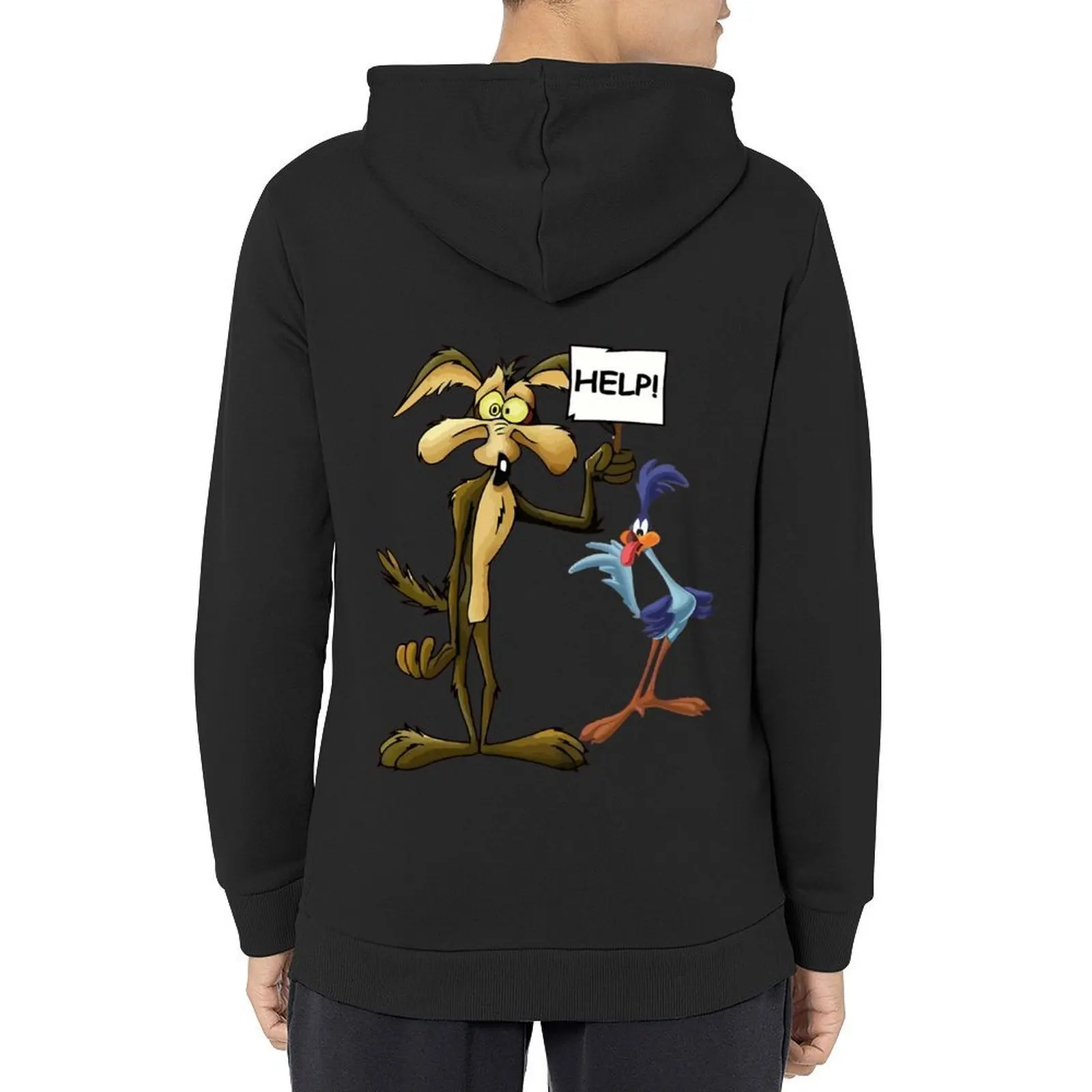 

Roadrunner And El Coyote Hoodie korean clothes clothes for men winter clothes anime designer hoodies