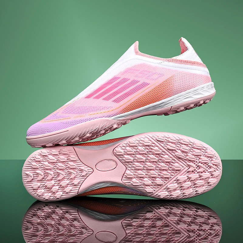

2712 Without-lace Mens Football Boots FG/TF Professional Training Studded Fast Soccer Cleats Non Slip Football Shoes Boys F50