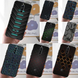 Carbon Fibre Futuristic Neon Case For ZTE Nubia Red Magic 9 Pro Plus RedMagic 8 7 6 Pro 6S 7S 8S Pro 5G 5S 6R Back Cover