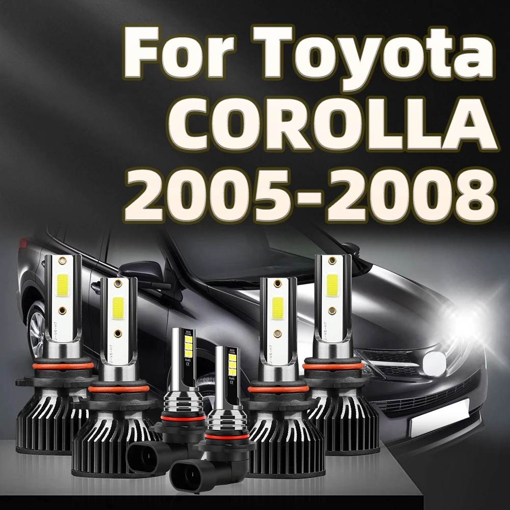 

2/4/6Pcs LED 9005 9006 Bulbs Car Lights 30000LM Headlight Lamp 6000K For Toyota COROLLA 2005 2006 2007 2008