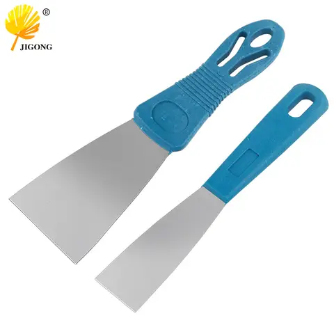1Pc 스테인레스 스틸 비스듬한 블레이드 스크레이퍼 퍼티 나이프 플라스틱 손잡이 1 인치 2 인치