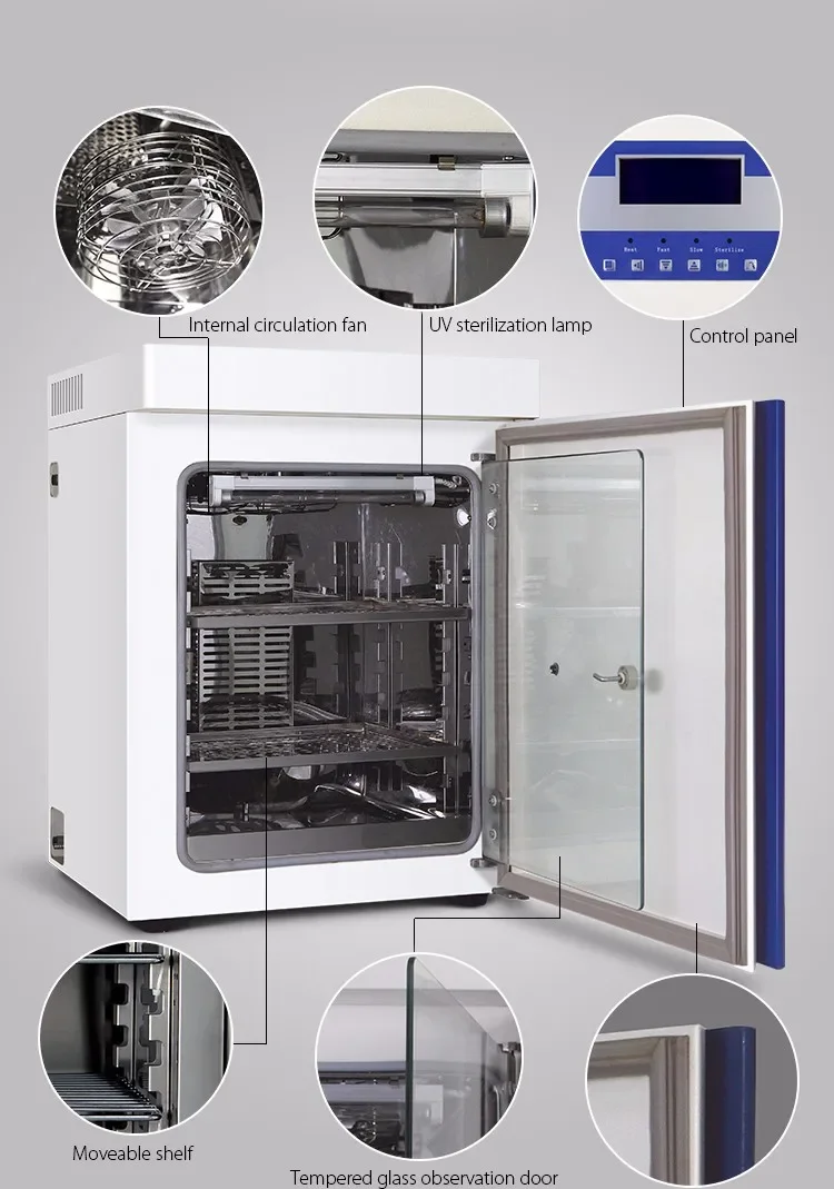 Laboratory automatic cell culture CO2 carbon dioxide incubator manufactures