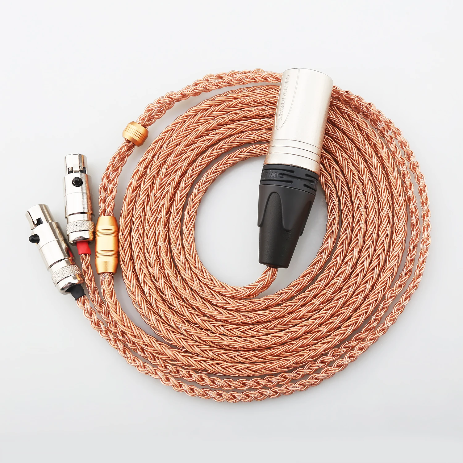 16 Core 7N OCC Headphone Cable Dual 4 Pin Mini XLR for Audeze LCD-2 LCD-3 X XC 4z MX4 GX 2.5 3.5 4.4 6.35 XLR Balanced