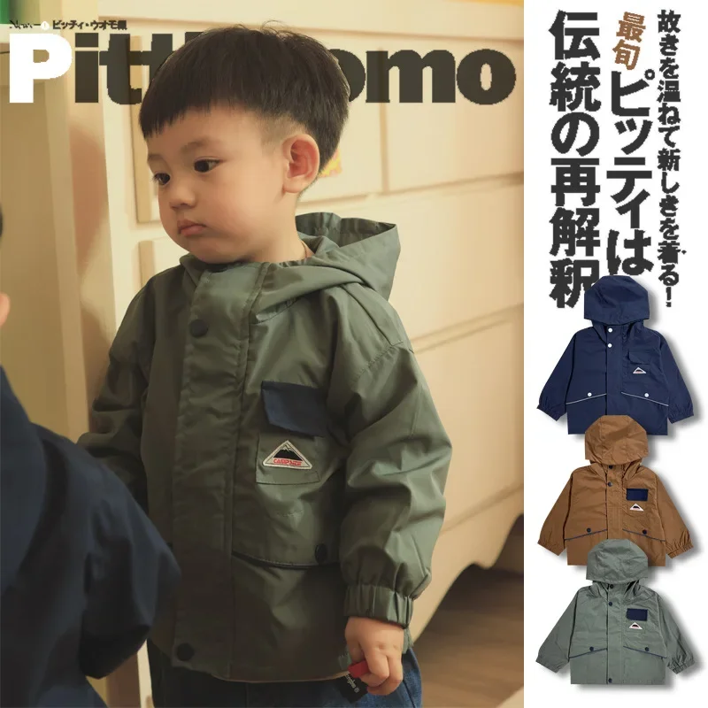 

Children's Warm Coat 2025 Spring New Outdoor Fashion Boy Windproof Coat Pure Cotton Thickened Baby Storm Jacket For Children