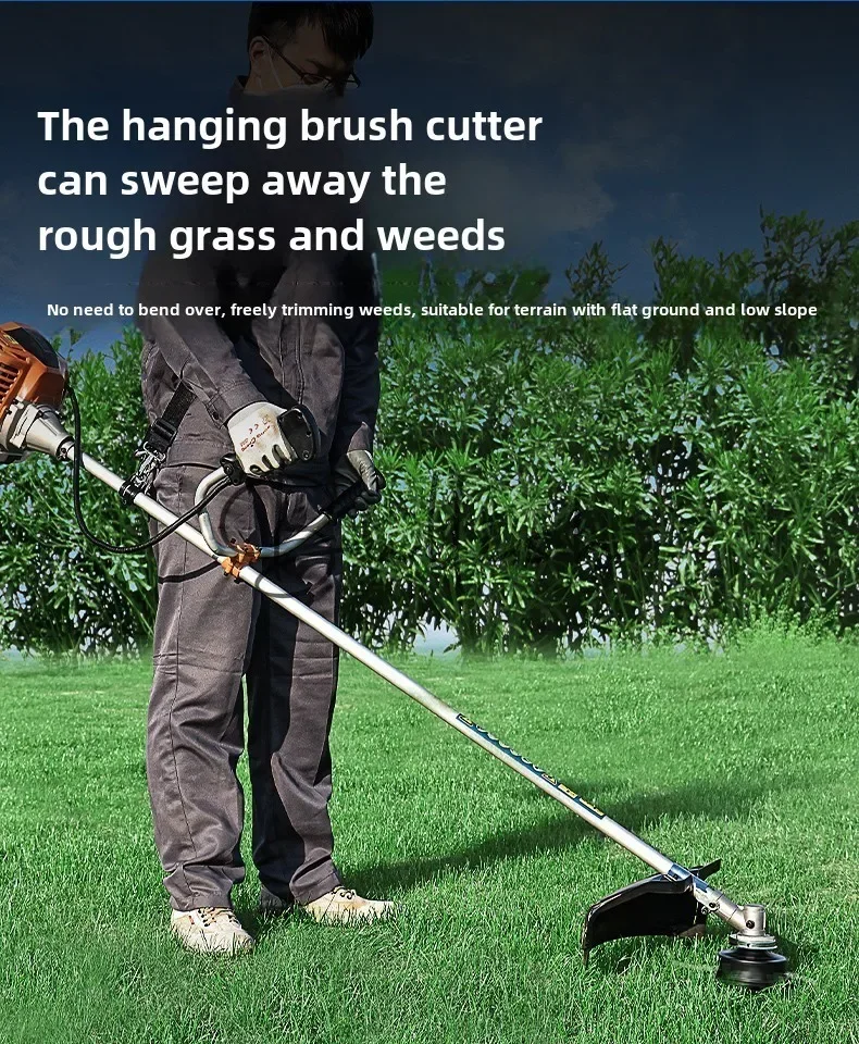 Knapsack side hanging multifunctional lawn mower small gasoline engine agricultural harvester