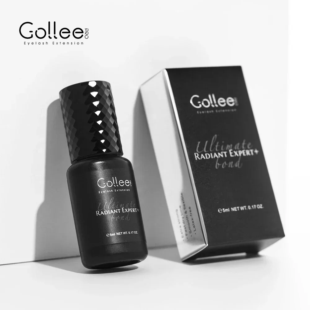 Gollee 0,5 s pegamento para pestañas de secado rápido pegamento para extensiones de pestañas sin látex suministros de extensión de pestañas profesionales impermeables