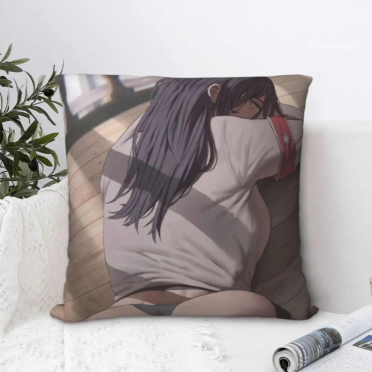 Sexy pieck dedo lascivo quadrado fronha poliéster capa de almofada almofada de veludo zip decorativo conforto lance travesseiro para casa carro