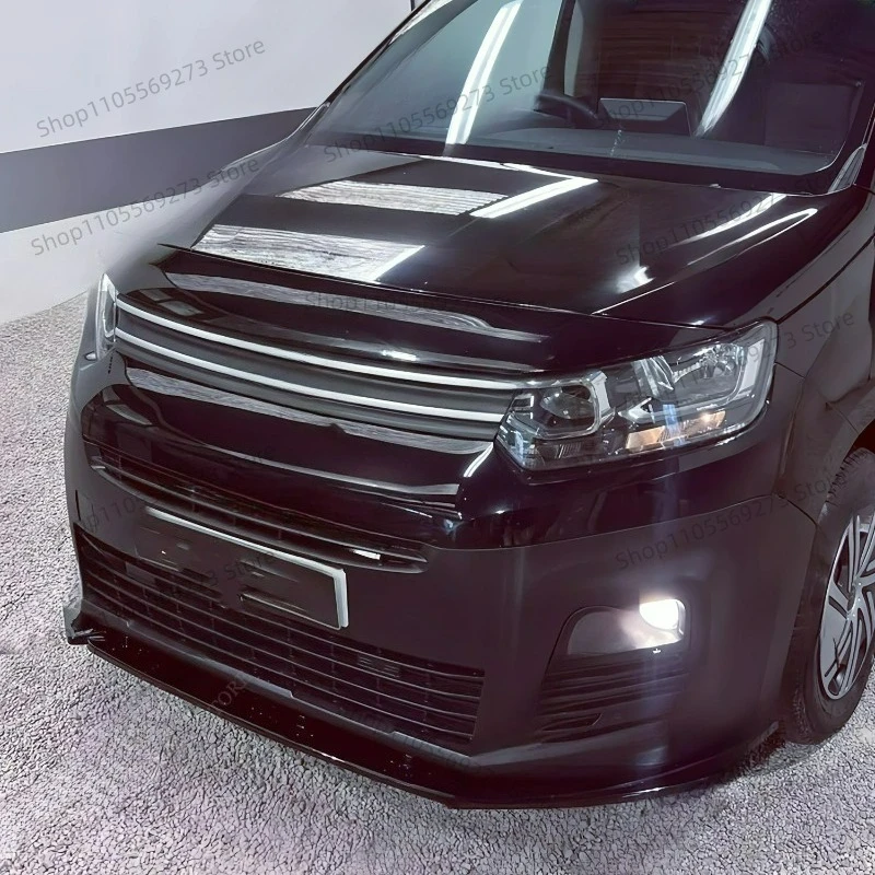 For Citroen Berlingo Van 2018-2023 Pre-Facelift 3Pcs Gloss Black ABS Front Bumper Lip Spoiler Splitter Diffuser Bodykits
