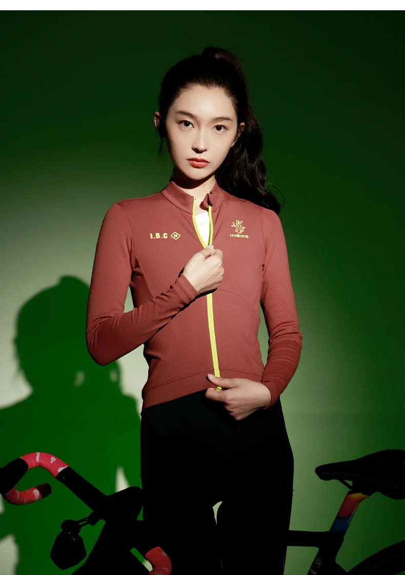 INBIKE Fahrradbekleidung Herbst- und Winter-Fleece Langarm-Oberteil Neue Damen-Rennrad-Warmjacke Outdoor-Sportshirt – Detail 11