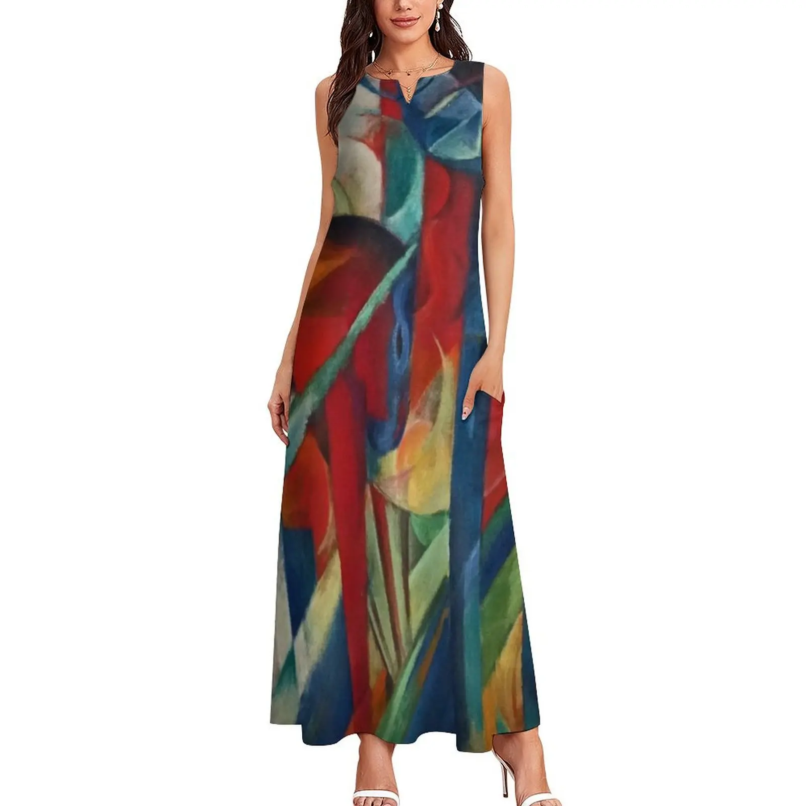 Franz Marc - Stables Long Dress birthday dress for women luxury 2025 dress for woman