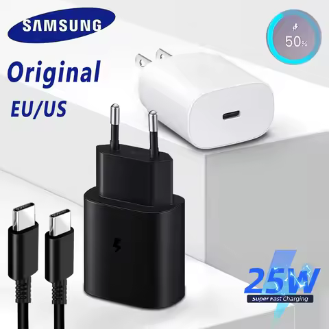 Ep-Ta800 Samsung 25w Pd Supercharger Usbc Charger Adaptador Galaxy S25 S24 FE S23 S22 S21 A54 A34 M54 Type C Fast Charging Cable