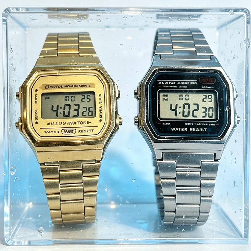 Retro Classic Stainless Steel Digital Watch Unisex LED Electronic Wrist Watch Luxury Business Fashion Relogios Watch Unisex