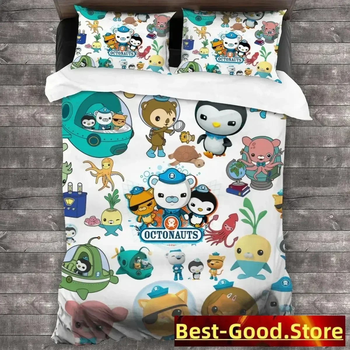 

3D Print Cartoons The Octonauts Printed Bed Set Duvet Cover Pillowcase Bedding Set Linen Sheet Quilt Cover Full Queen King Size