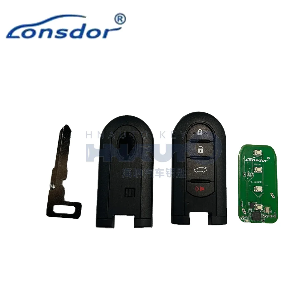 Lonsdor for Toyota Perodua Smart Key with Blade 4 Button Smart Car Remote Key D47 Chip 433.92MHz Keyless