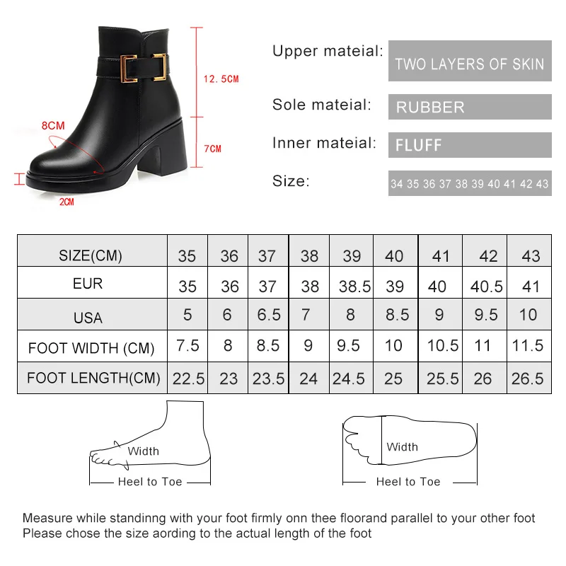 AIYUQI Women Ankle Boots High Heels 2024 New Genuine Leather Winter Boots Women Natural Wool Warm Women's Dress Boots