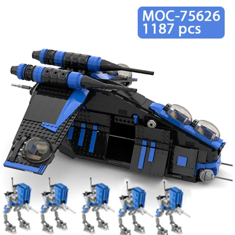 501st Shadow Legion Republic Gunship mod of set LAAT einilinst 10 حربية MOC اللبنات نموذج طائرة لعب للأولاد هدية