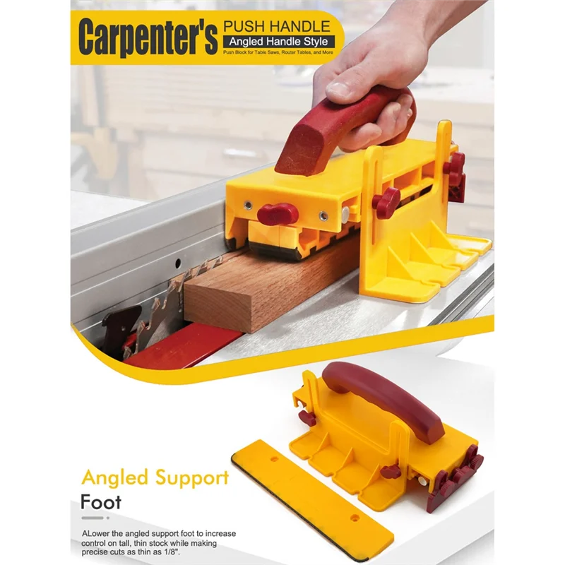 【RECOMMEND】Woodworking Table Saw Push Handle Push Handle Auxiliary Safety Block Carpenter' S Hand Saw Tool