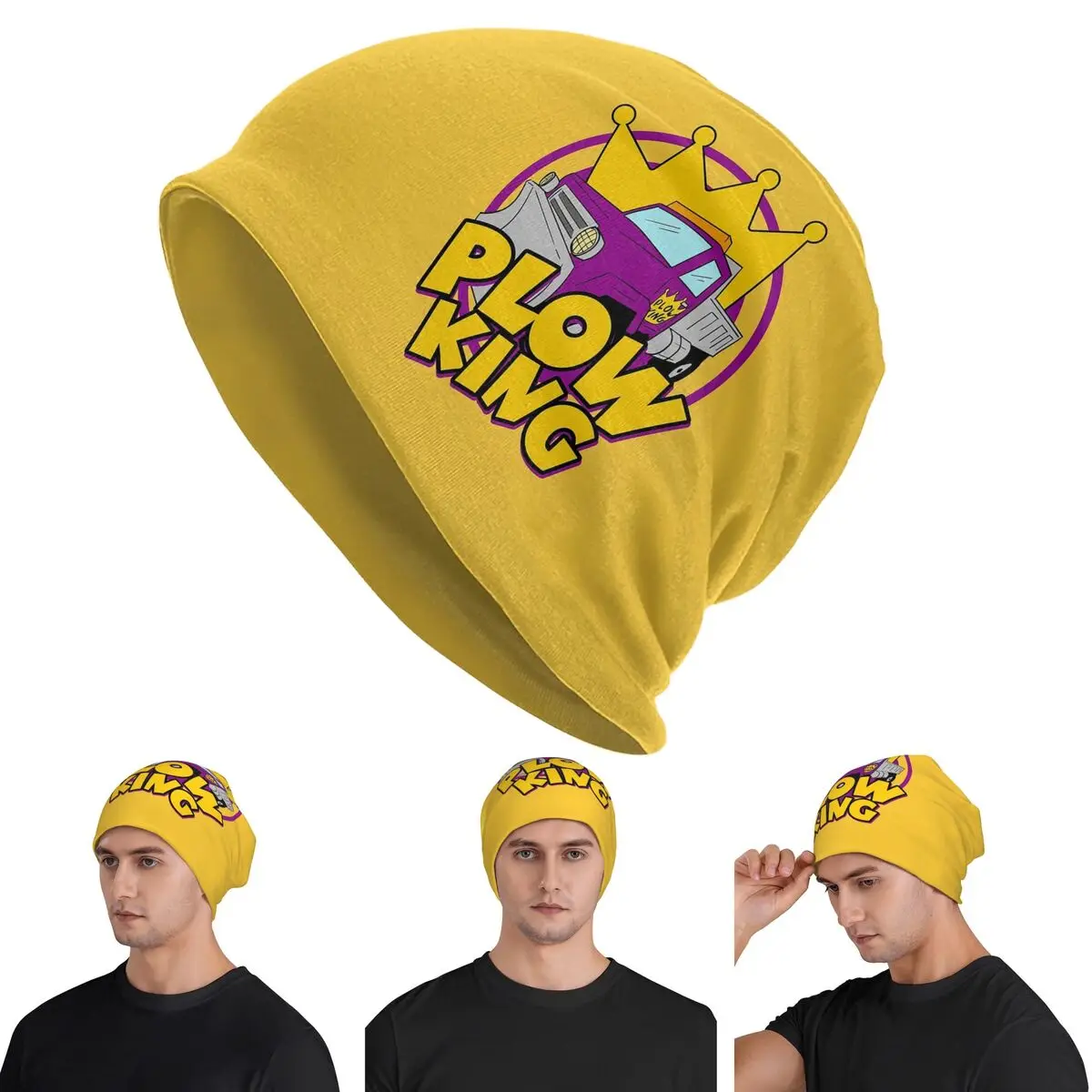 

Plow King The Healthy Competition Skullies Beanies Hats Warm Autumn Winter Outdoor Cap Knitted Bonnet Caps for Men Women Adult