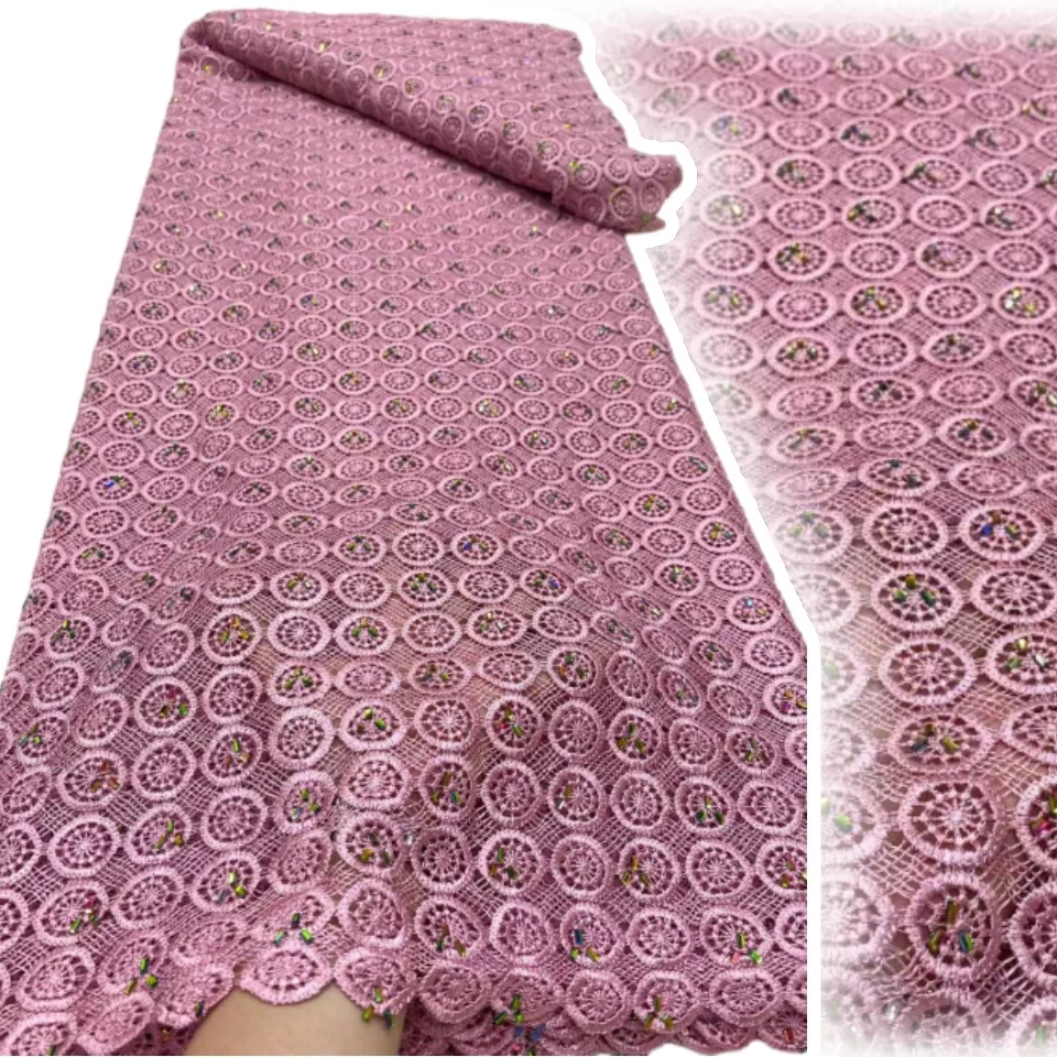 

5 лет, высокое качество, африканский гипюр, водное кружево и ткань, красочные блестки, новейшие нигерийские растворимые ткани, шитье вечерних платьев AH1471