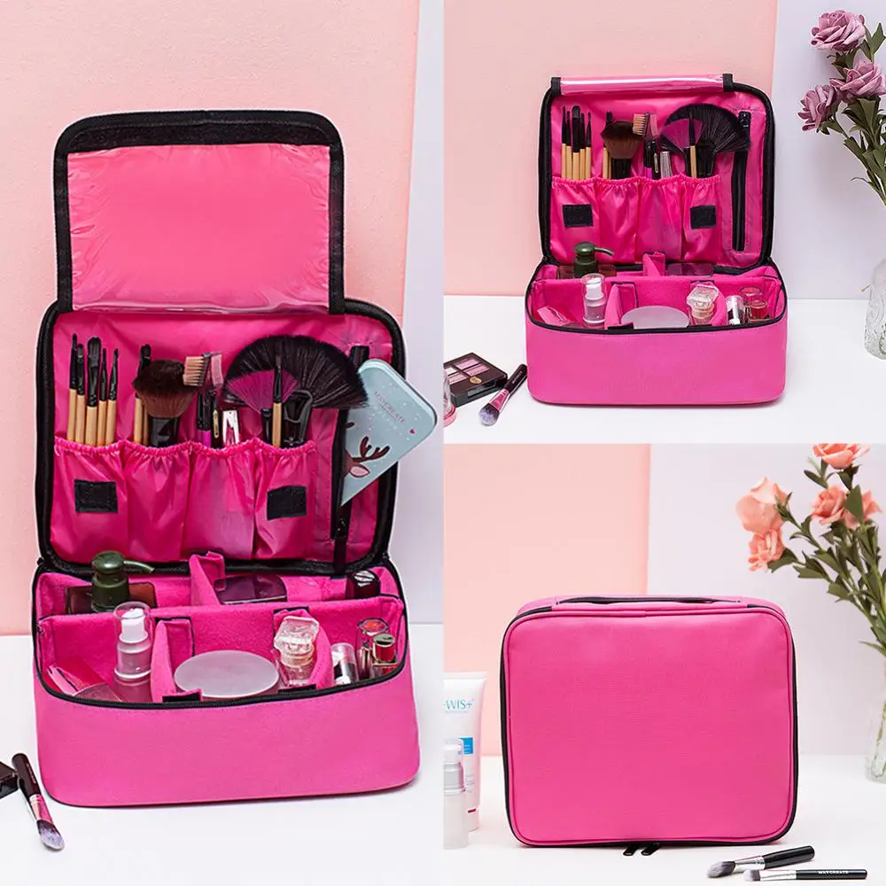 Professional Large Makeup Bag Women Cosmetic Case Multifunction Storage Waterproof Mini Portable Travel Make Up Handle Organizer