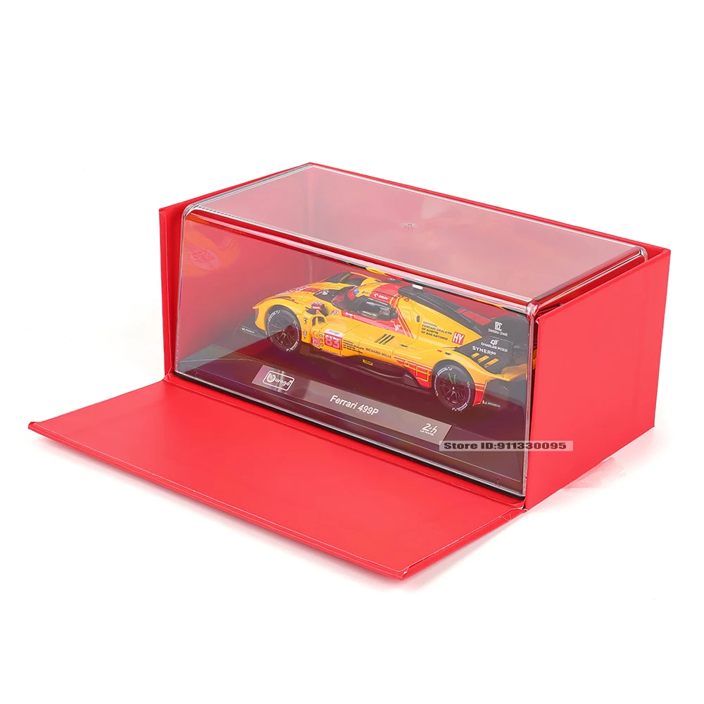 Bburago 1:43 Le Mans Ferrari 499P 2024 488 250 512 véhicule de luxe en alliage moulé sous pression voitures de traction modèle jouet Collection cadeau