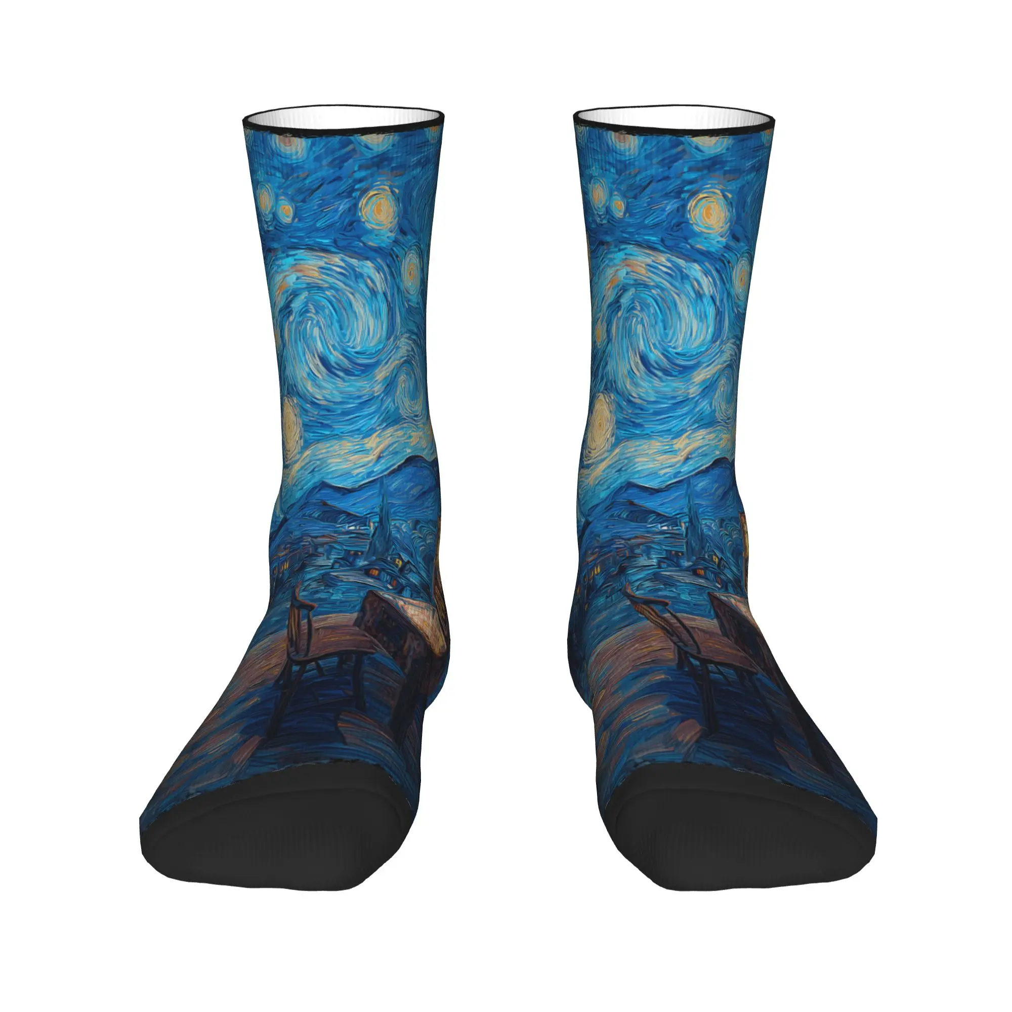 Kaus Kaki Lukisan Malam Berbintang Van Gogh Permainan Arcade Retro Pinball Kaus Kaki Lucu Kaus Kaki Pasangan Anti Selip Musim Gugur Kaus Kaki Lembut Hangat