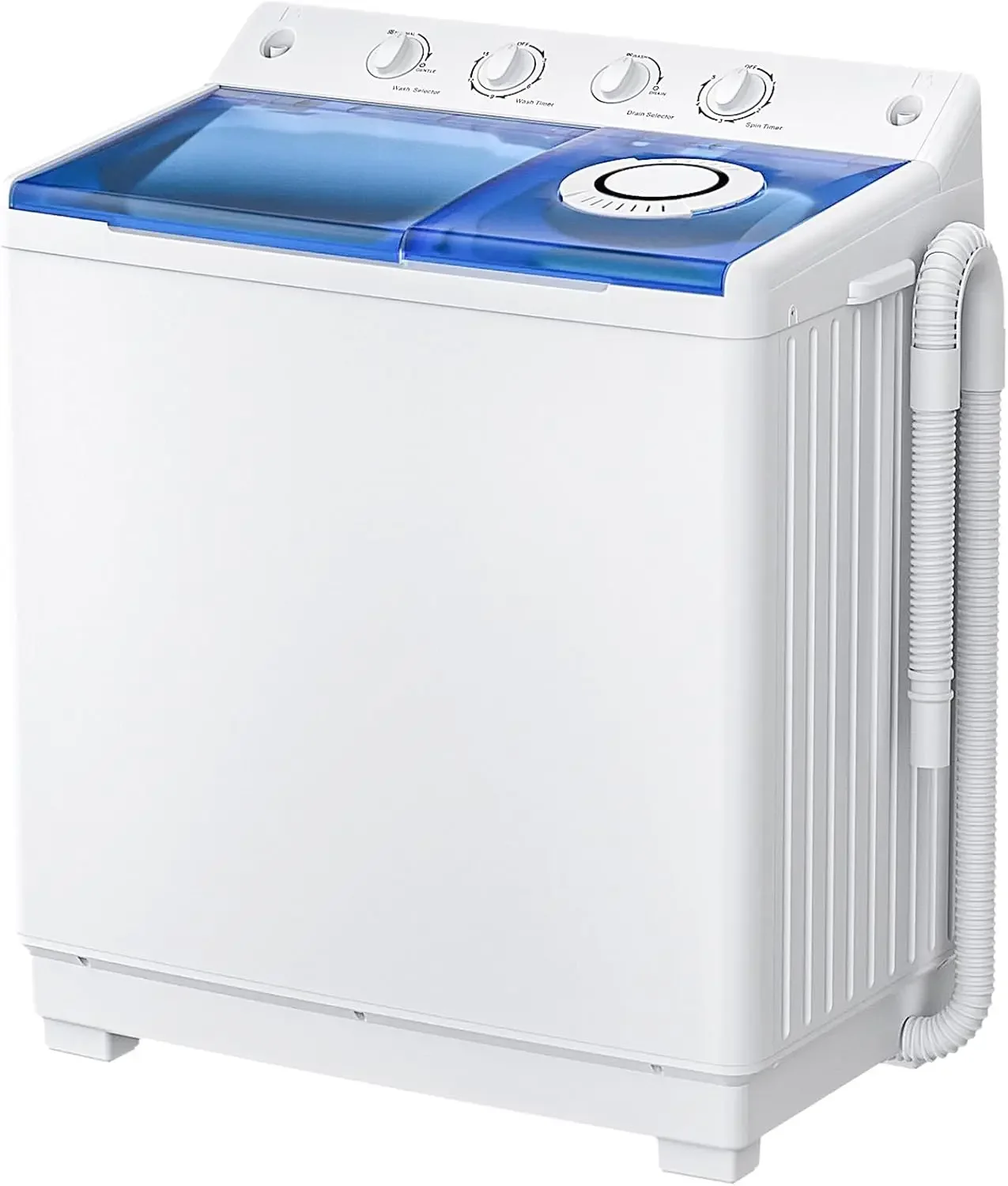 Washing Machine, Twin Tub Washing Machine Laundry Compact Washer spinner Combo with 40lbs capacity, 24Lbs Washer and 16