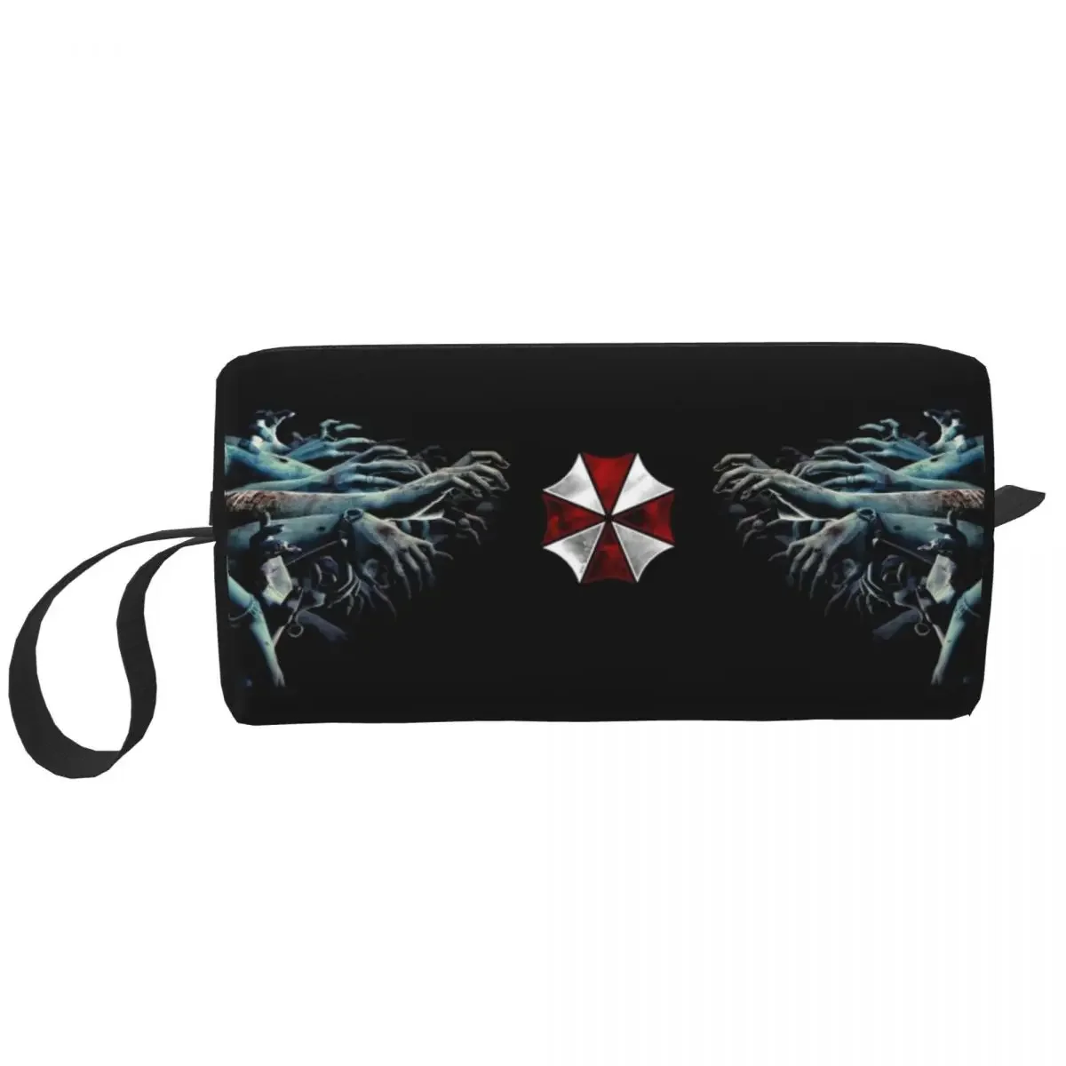 Umbrella Corporation Cosmetic Bag Women Cute Large Capacity Horror Zombie Video Game Makeup Case Beauty Storage Toiletry Bags