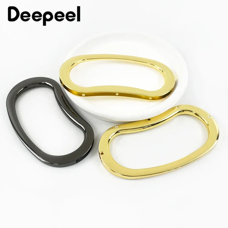 

2/4Pcs Deepeel 3.8X8.8cm Metal Bags Handle Handbag Replacement Handles Purse Frame Kiss Clasp DIY Women Bag Hardware Accessories