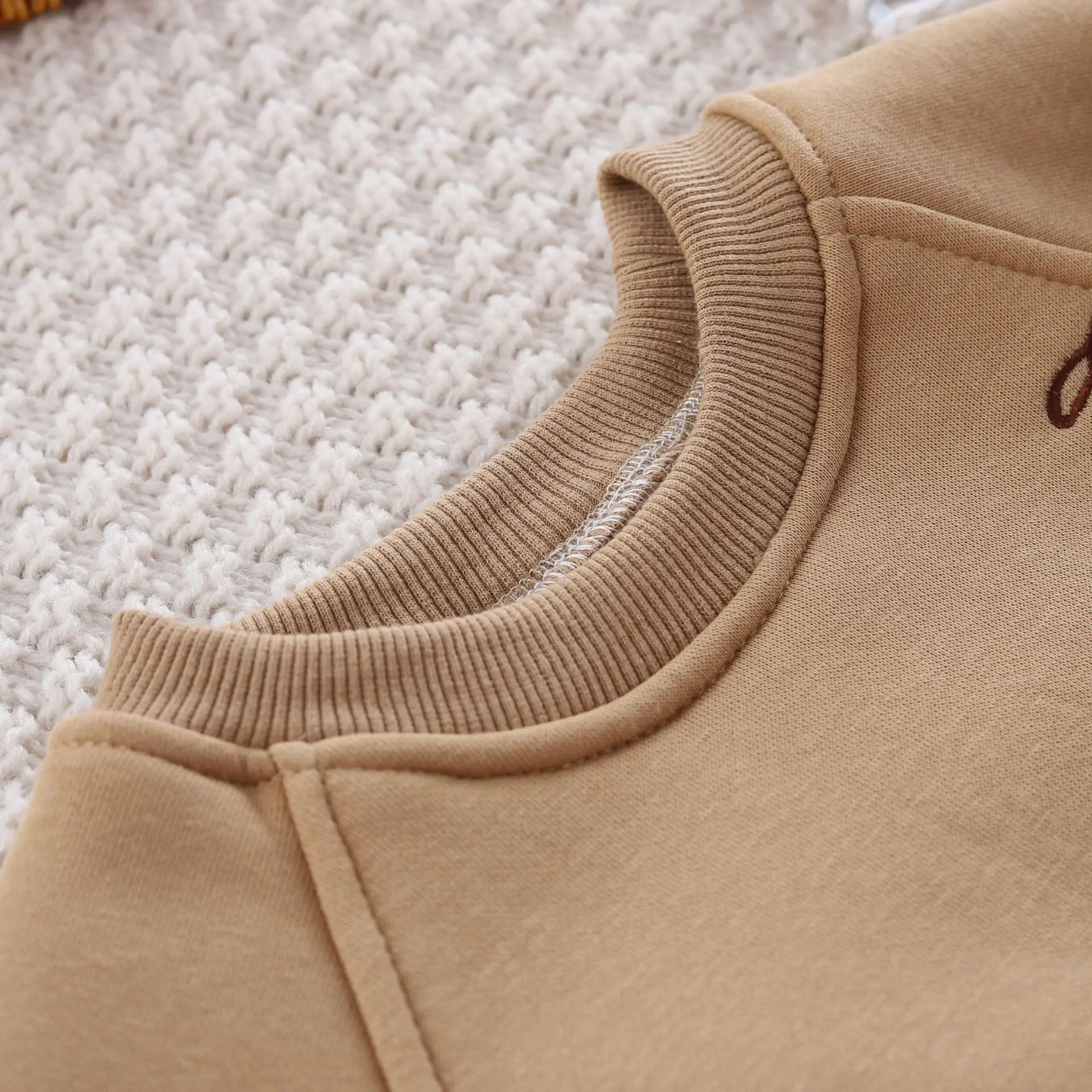 Neues Herbst- & Winter-Kinder-Fleece-Sweatshirt Zweiteiler-Set – Detail 12