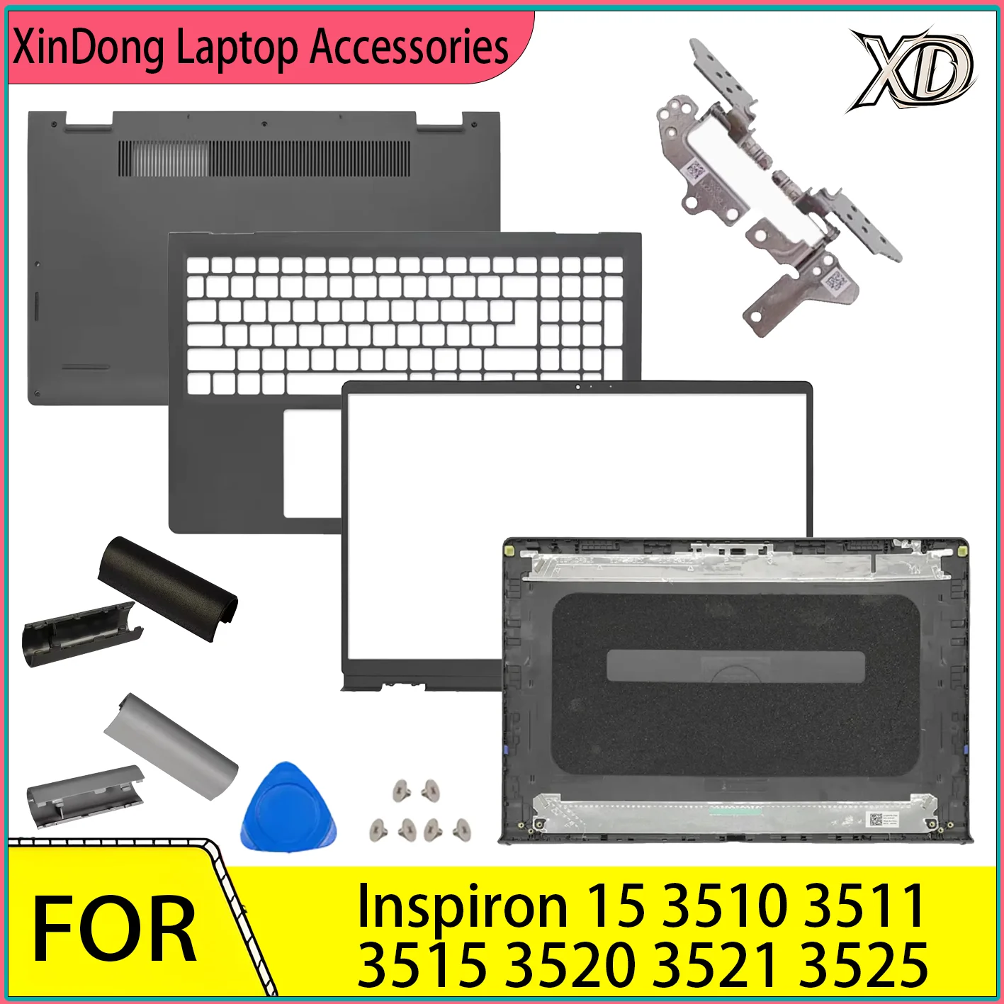 

Laptop Housing Parts For Inspiron 15 3510 3511 3515 3520 3521 3525 – LCD Back Cover / Front Bezel / Palmrest / Bottom Case