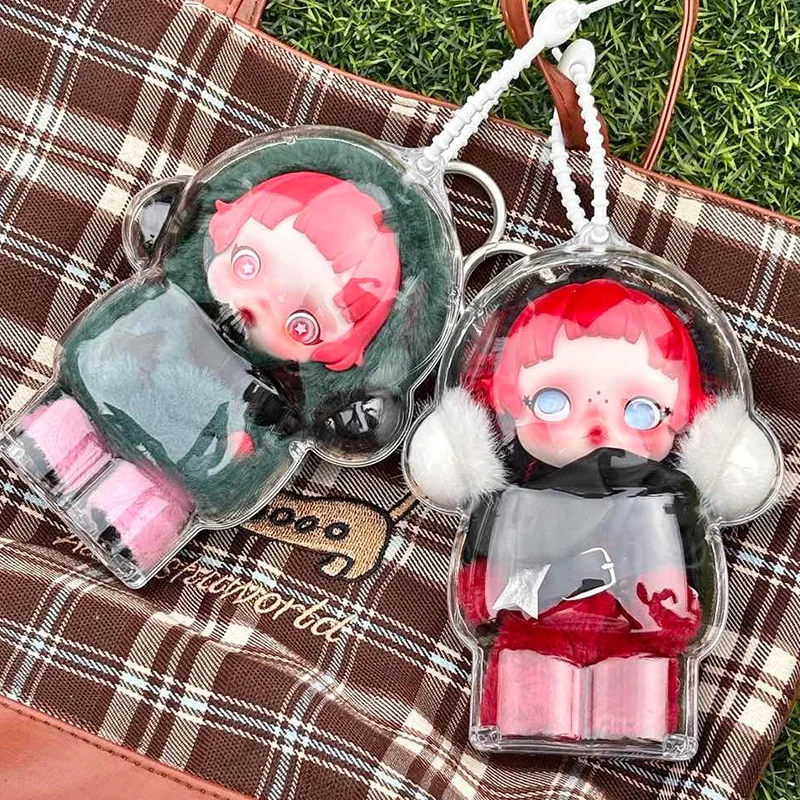 1/3PCS For Skull Panda Protective Cover Transparent Plush Doll Display Case Portable Organizer Box for Skullpanda Case Xmas Gift